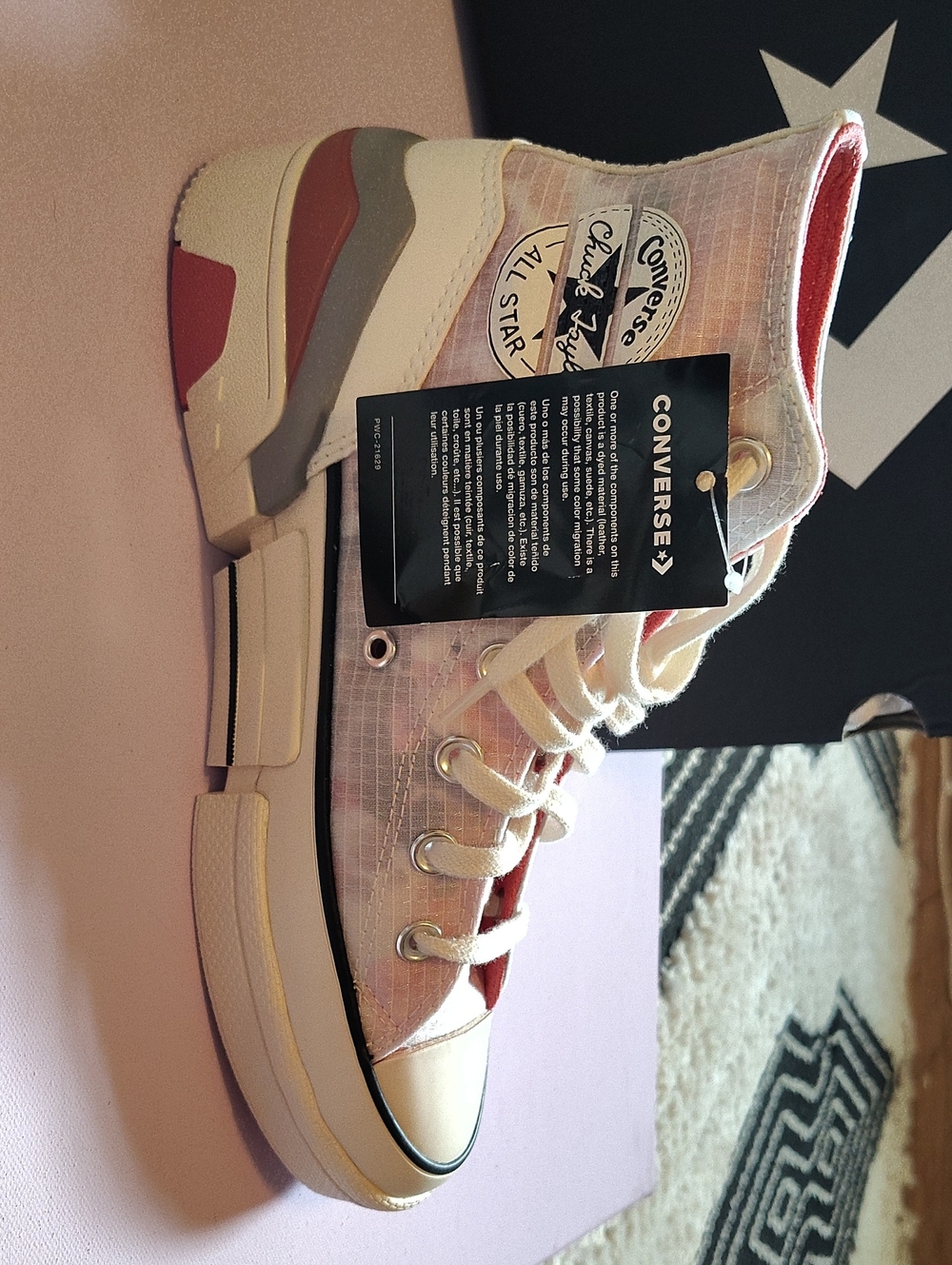 Converse Pink and Red Platform Chuck Taylor All Star